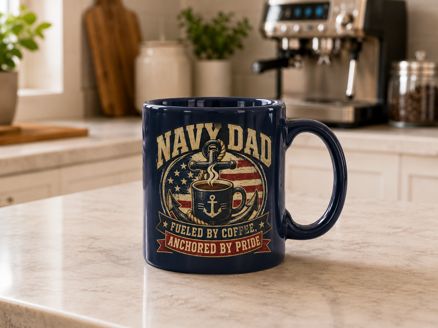 Navy Dad Coffee Mug – Proud Navy Father Gift From Son or Daughter