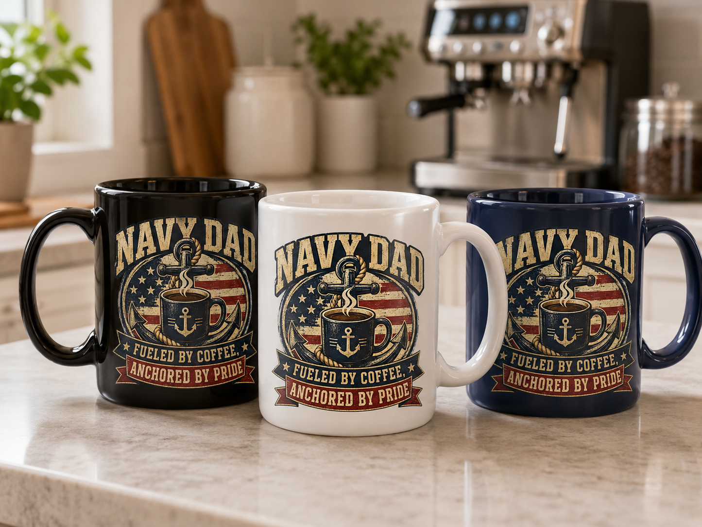 Navy Dad Coffee Mug – Proud Navy Father Gift From Son or Daughter