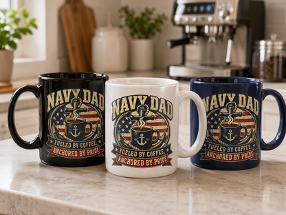 Navy Dad Coffee Mug – Proud Navy Father Gift From Son or Daughter