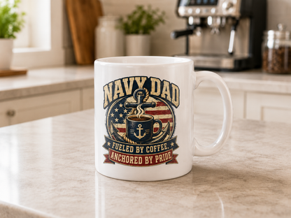 Navy Dad Coffee Mug – Proud Navy Father Gift From Son or Daughter