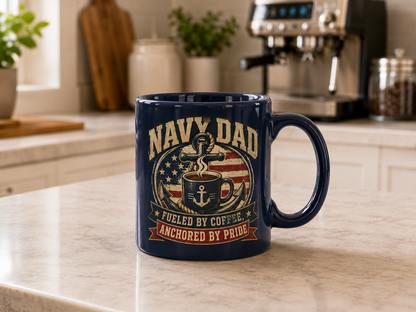 Navy Dad Coffee Mug – Proud Navy Father Gift From Son or Daughter