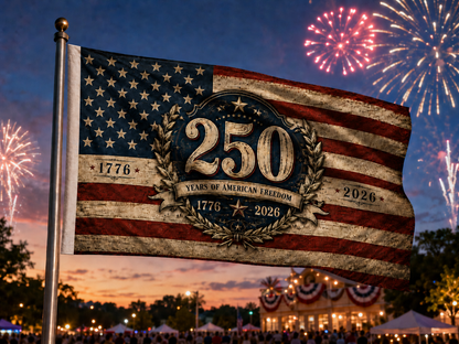 America 250th Anniversary Flag Banner – 1776–2026 Patriotic Celebration Decor