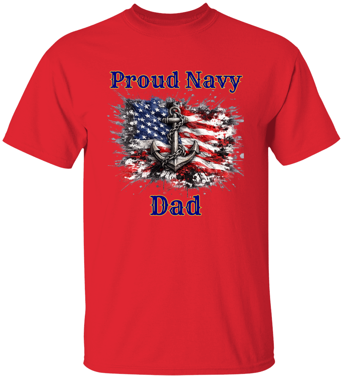 Personalized Proud Navy Family Shirt – Anchor American Flag Military Tee for Mom, Dad, Wife, Husband, Sister or Brother